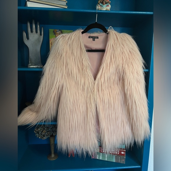 Urban Outfitters Pink Shag Jacket - Picture 1 of 2